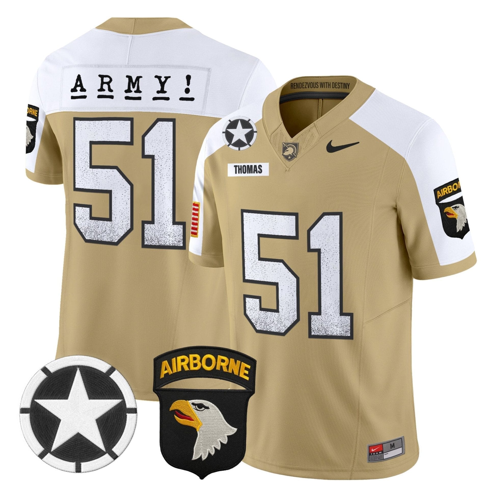 Army Black Knights 2025 Screaming Eagles Vapor Limited Jersey - All Stitched - Image 38