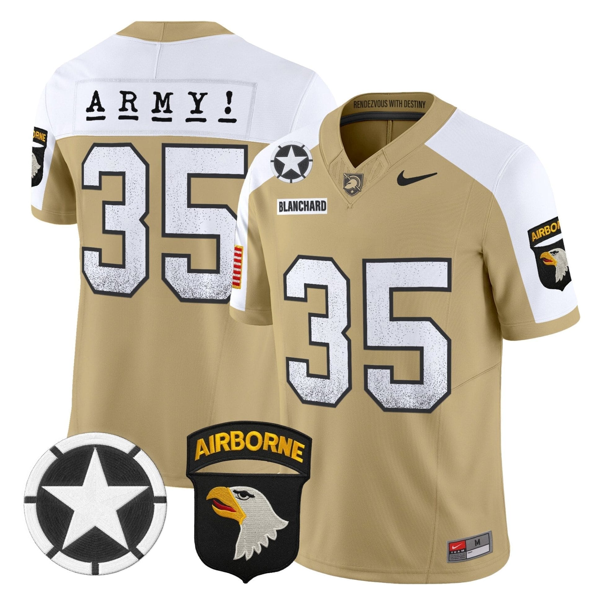 Army Black Knights 2025 Screaming Eagles Vapor Limited Jersey - All Stitched - Image 37