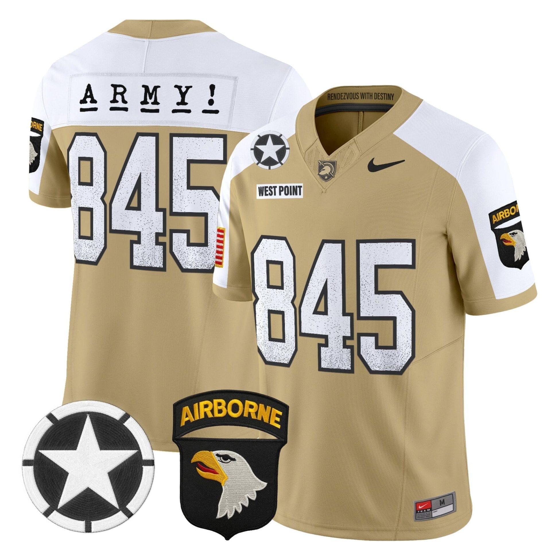 Army Black Knights 2025 Screaming Eagles Vapor Limited Jersey - All Stitched - Image 16