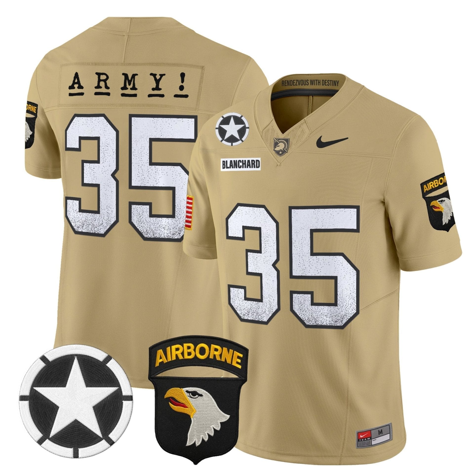 Army Black Knights 2025 Screaming Eagles Vapor Limited Jersey - All Stitched - Image 24