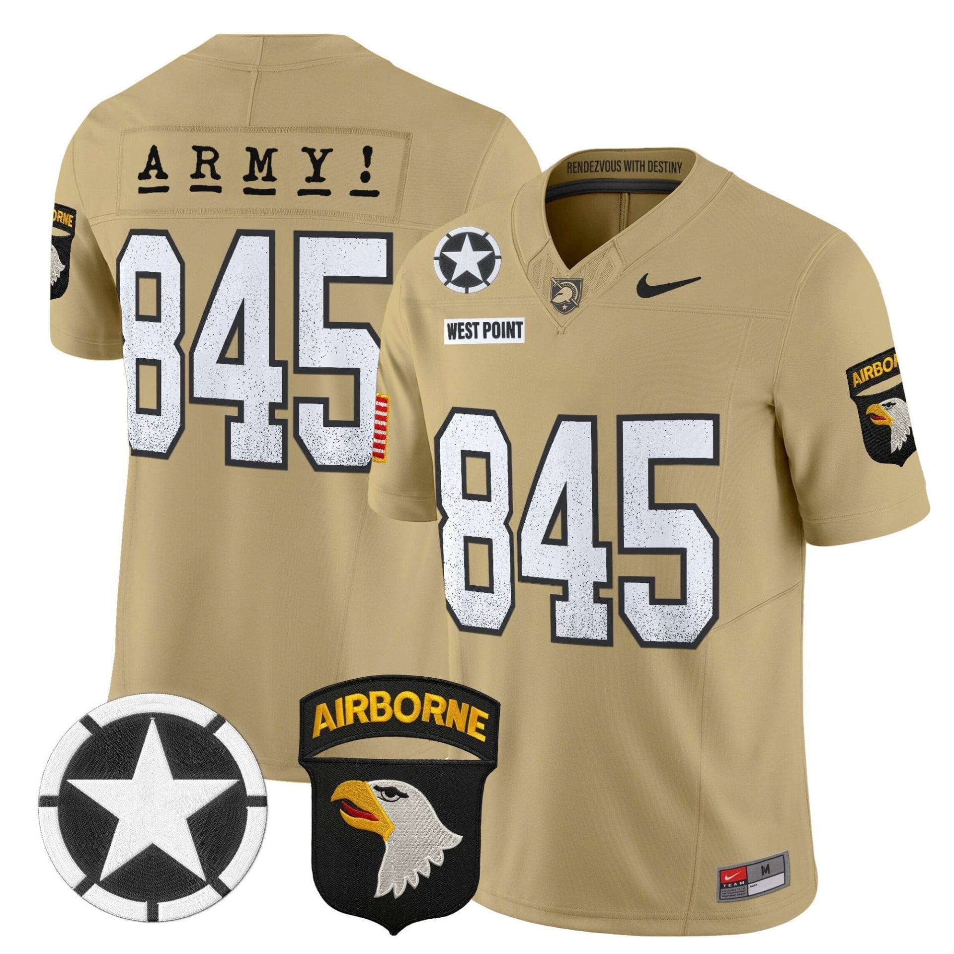 Army Black Knights 2025 Screaming Eagles Vapor Limited Jersey - All Stitched - Image 19