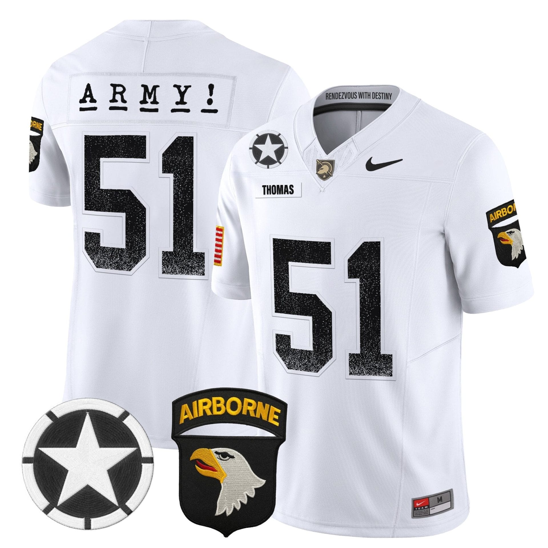 Army Black Knights 2025 Screaming Eagles Vapor Limited Jersey - All Stitched - Image 13