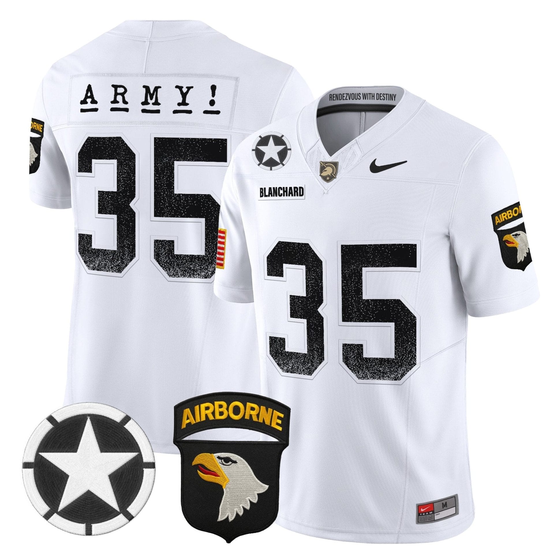 Army Black Knights 2025 Screaming Eagles Vapor Limited Jersey - All Stitched - Image 11