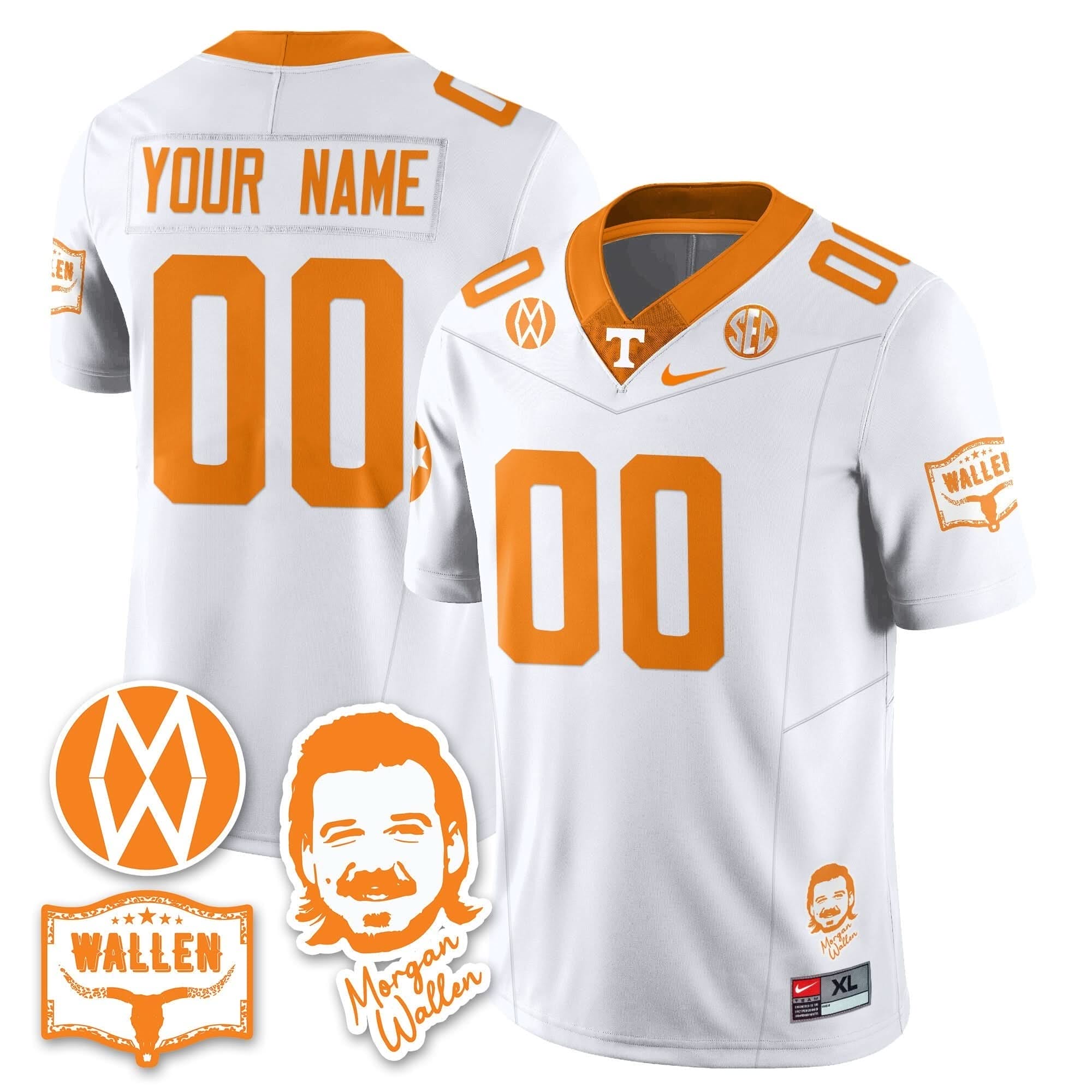 Custom Tennessee Volunteers Jersey Name, Number Morgan Wallen 2025 All Stitched - Image 6