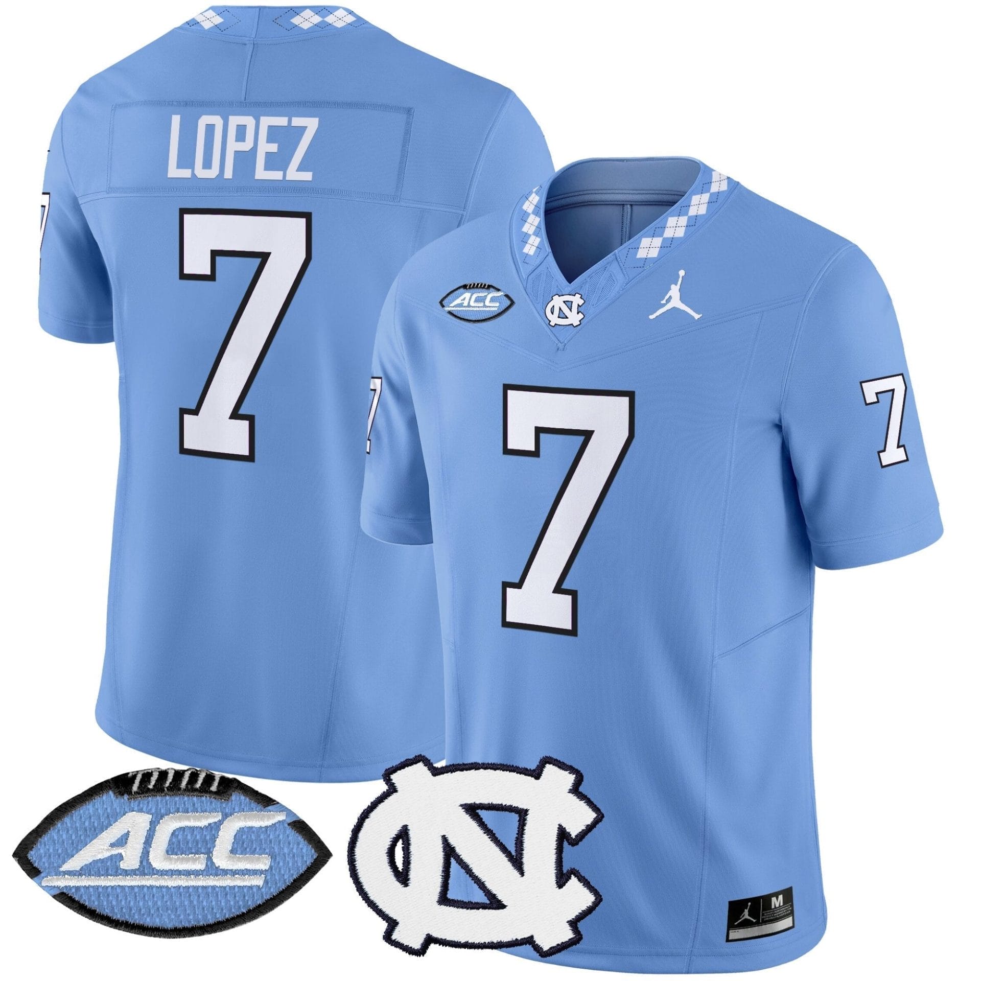 North Carolina Tar Heels 2025 Vapor Limited Jersey - All Stitched - Image 42