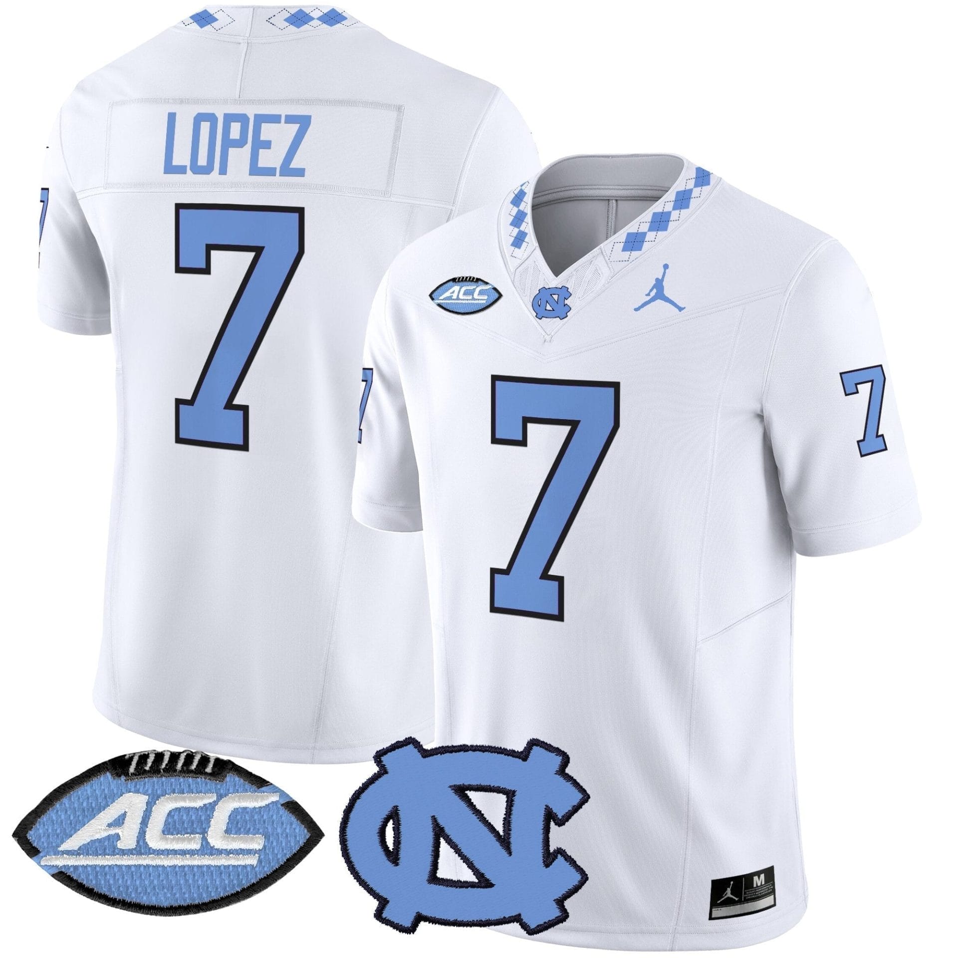 North Carolina Tar Heels 2025 Vapor Limited Jersey - All Stitched - Image 20