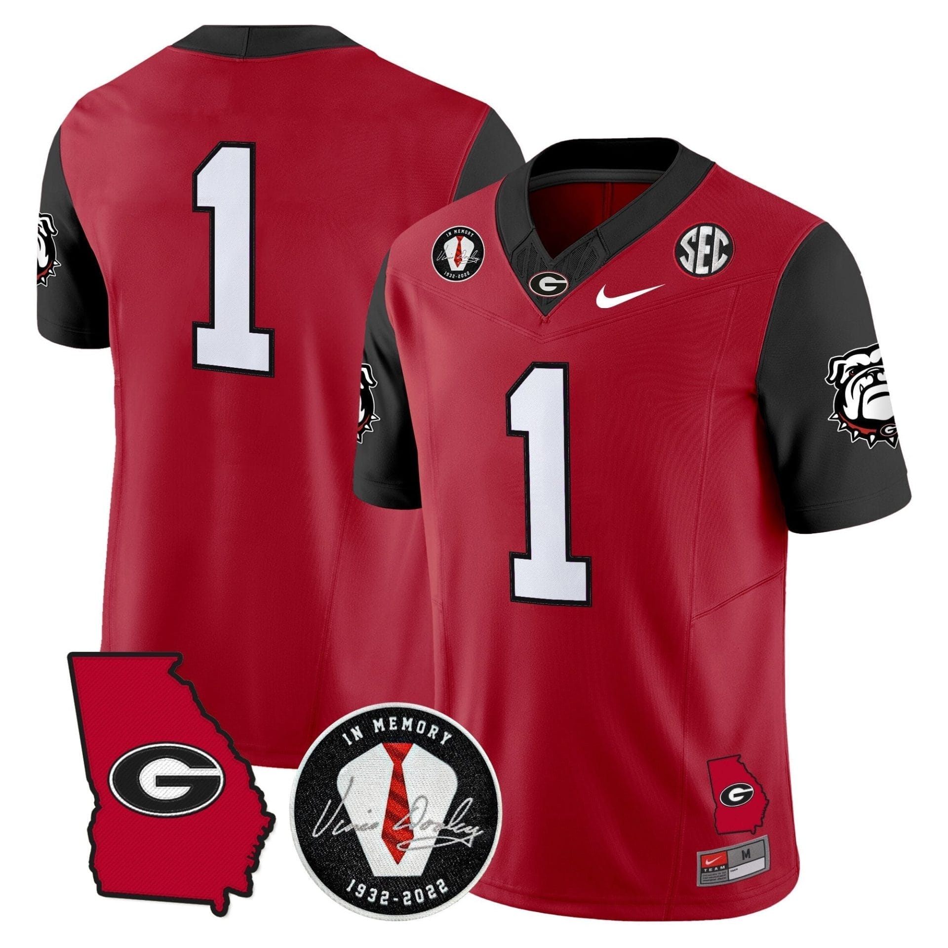 Georgia Bulldogs 2025 Color Sleeves Vapor Limited Jersey - All Stitched - Image 9
