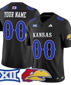 Alternative view of Custom Kansas Jayhawks Jersey Name, Number 2025 Vapor Limited All Stitched