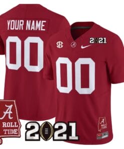 Custom Alabama Crimson Tide Jersey '2021 CFP National Championship' Vapor Limited - Alabama Map - All Stitched
