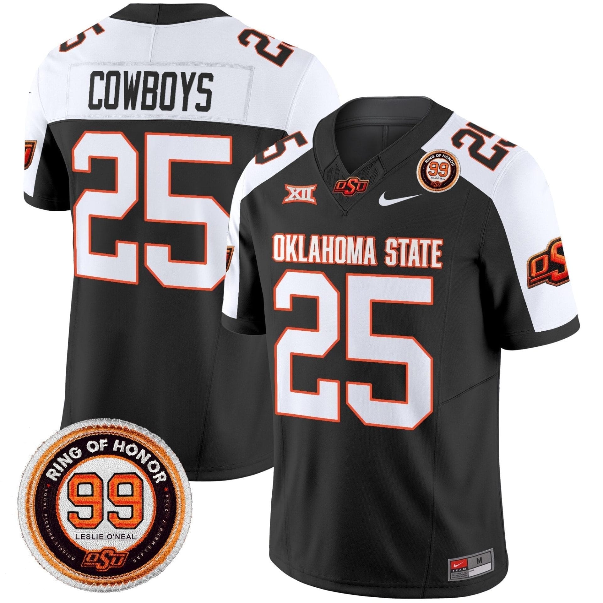 Oklahoma State Cowboys 2025 Vapor Limited Jersey - Leslie O'neal Patch - All Stitched - Image 33