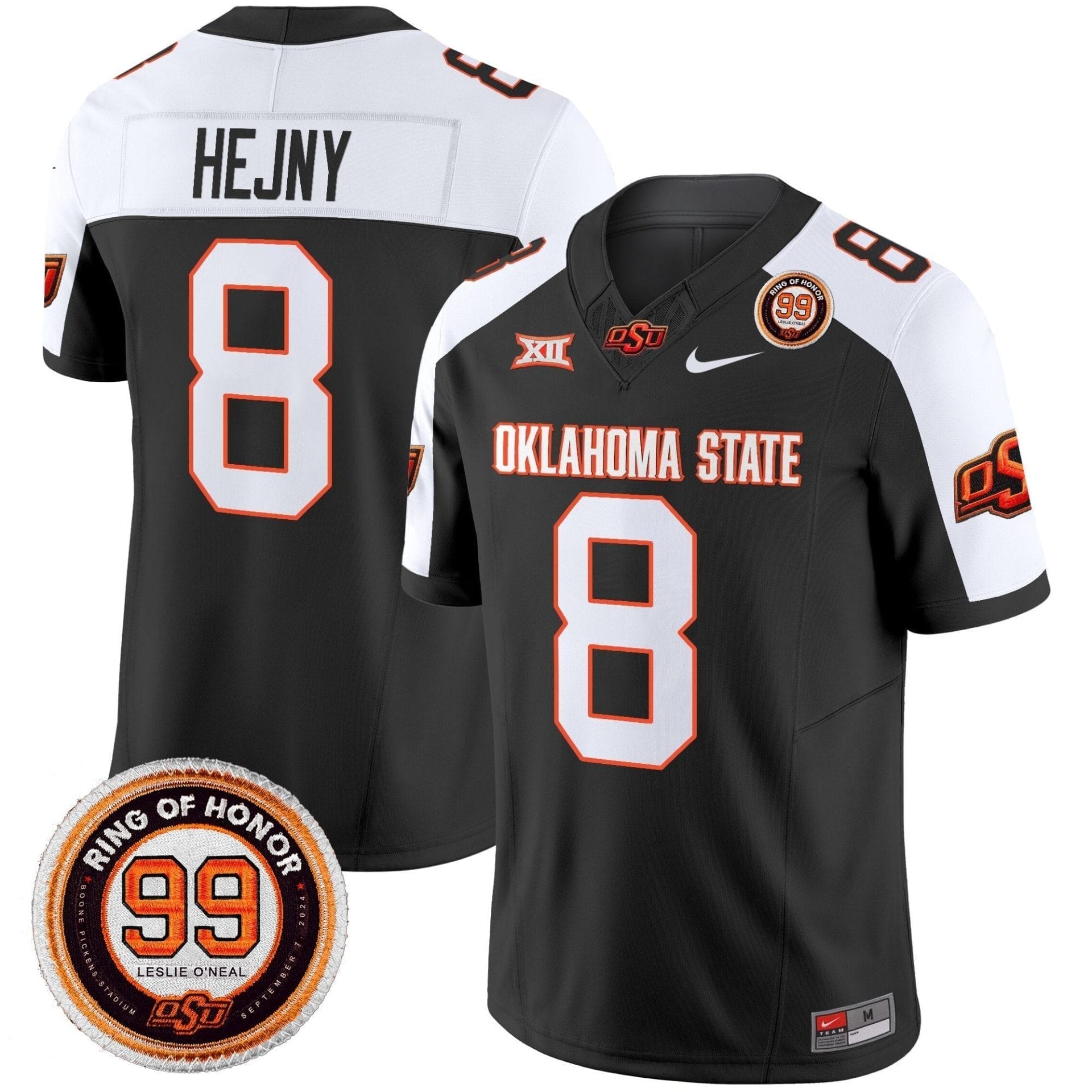 Oklahoma State Cowboys 2025 Vapor Limited Jersey - Leslie O'neal Patch - All Stitched