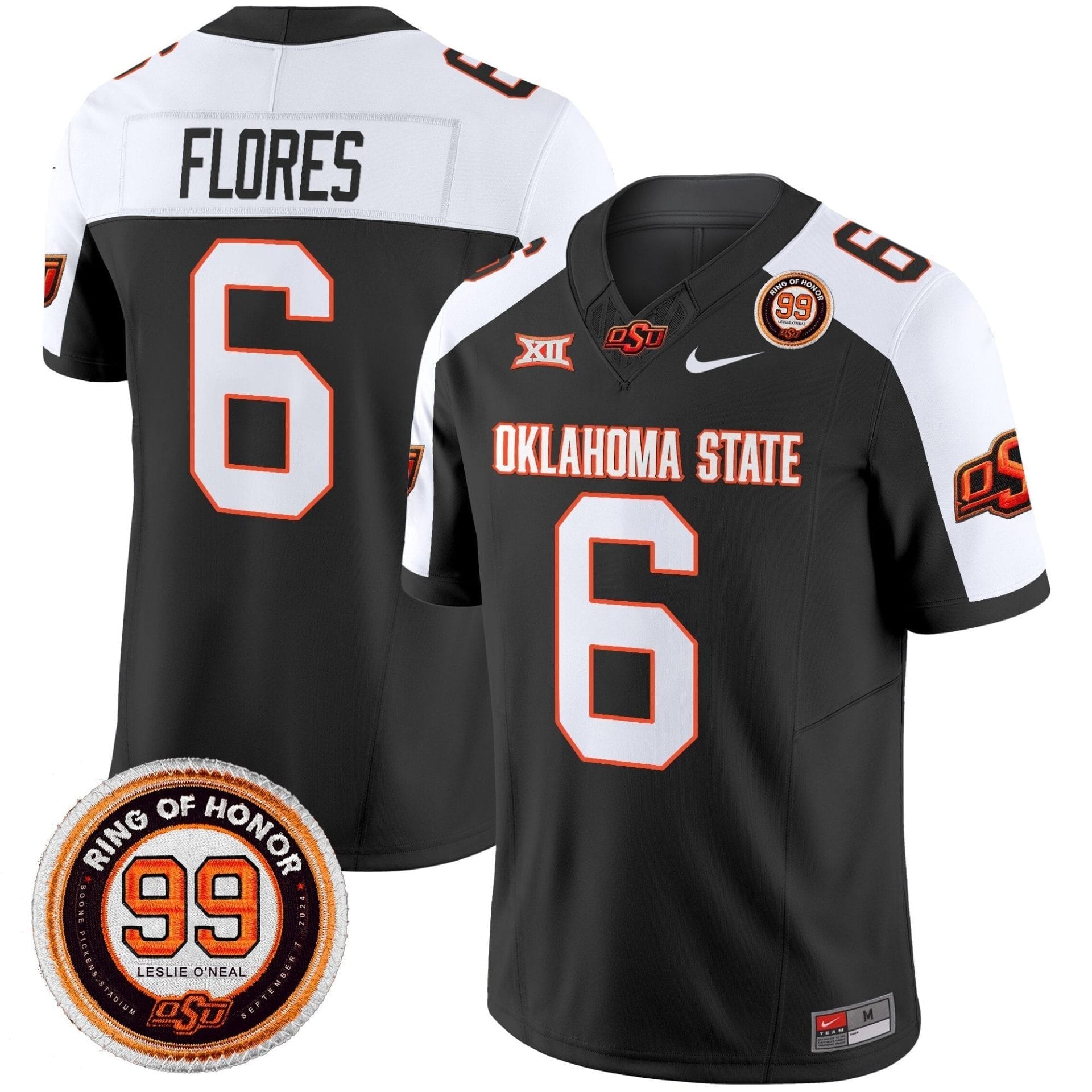 Oklahoma State Cowboys 2025 Vapor Limited Jersey - Leslie O'neal Patch - All Stitched - Image 21