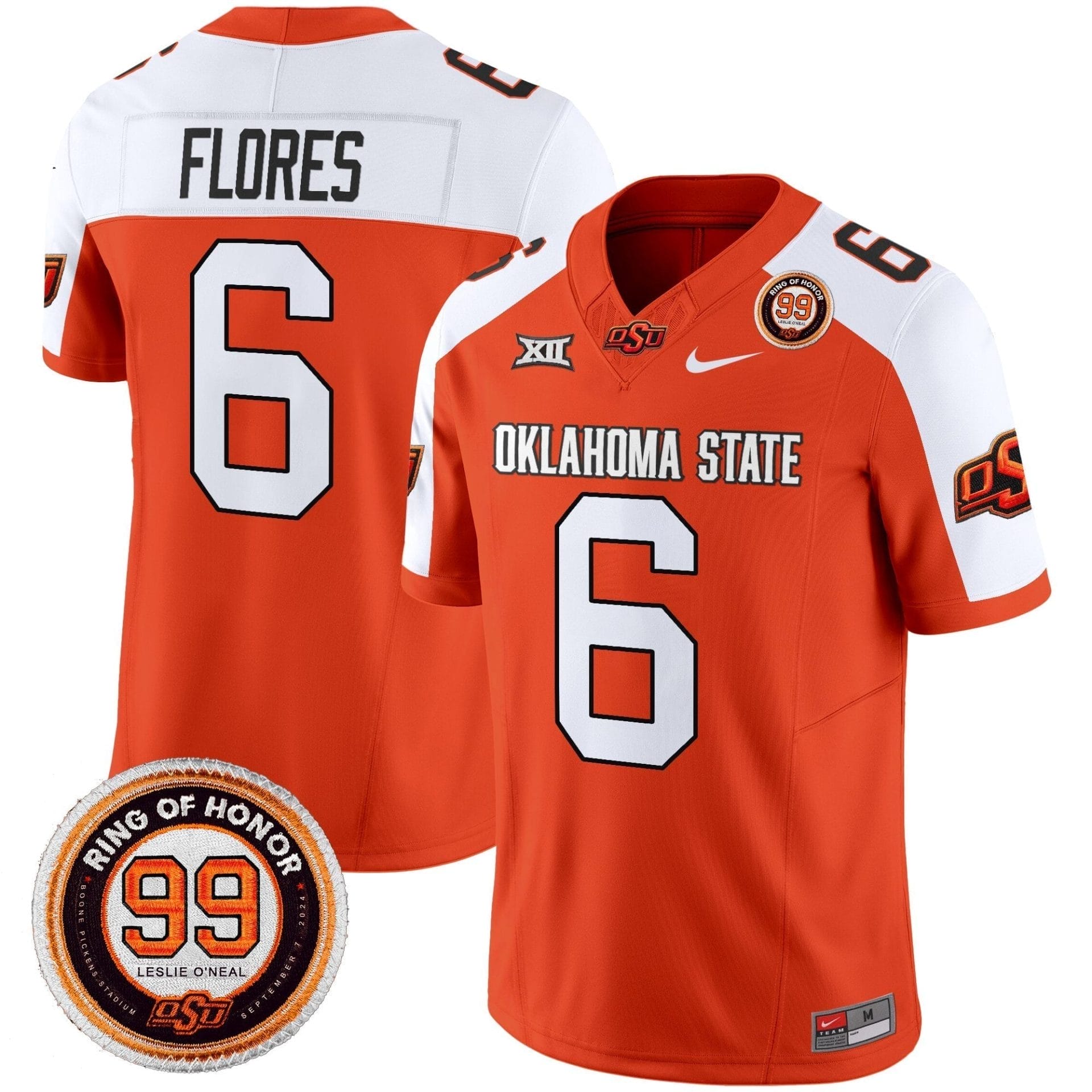 Oklahoma State Cowboys 2025 Vapor Limited Jersey - Leslie O'neal Patch - All Stitched - Image 36