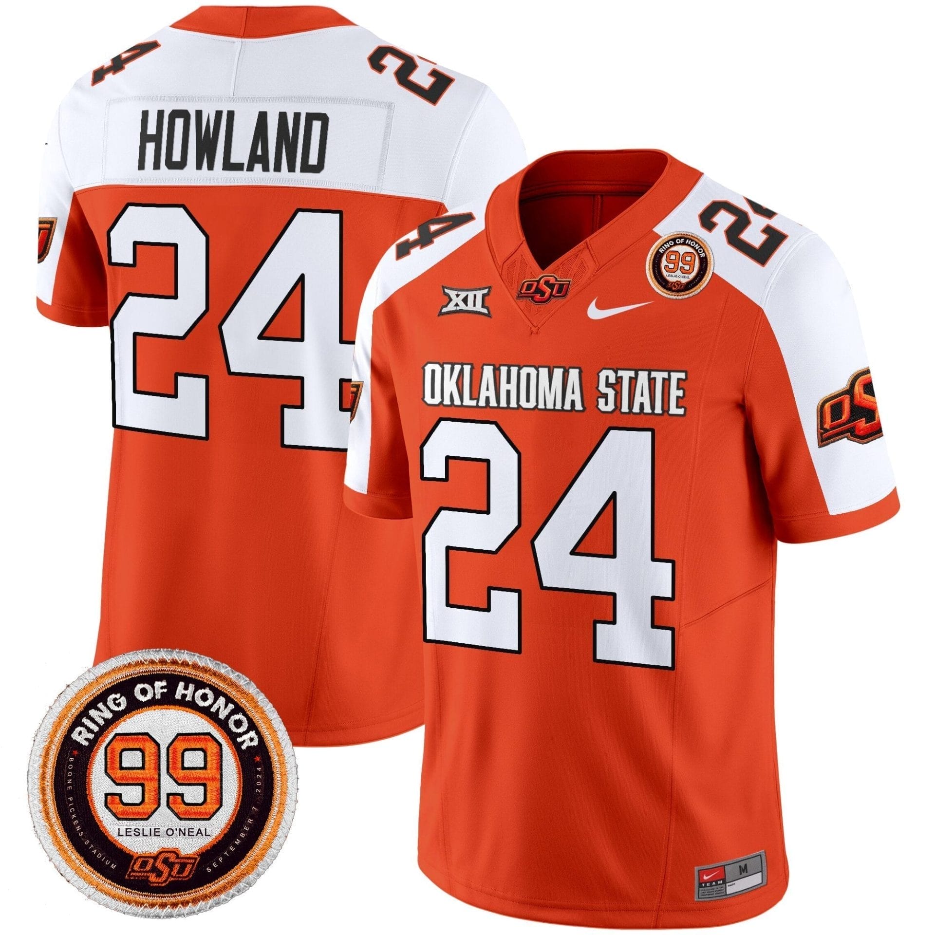 Oklahoma State Cowboys 2025 Vapor Limited Jersey - Leslie O'neal Patch - All Stitched - Image 37