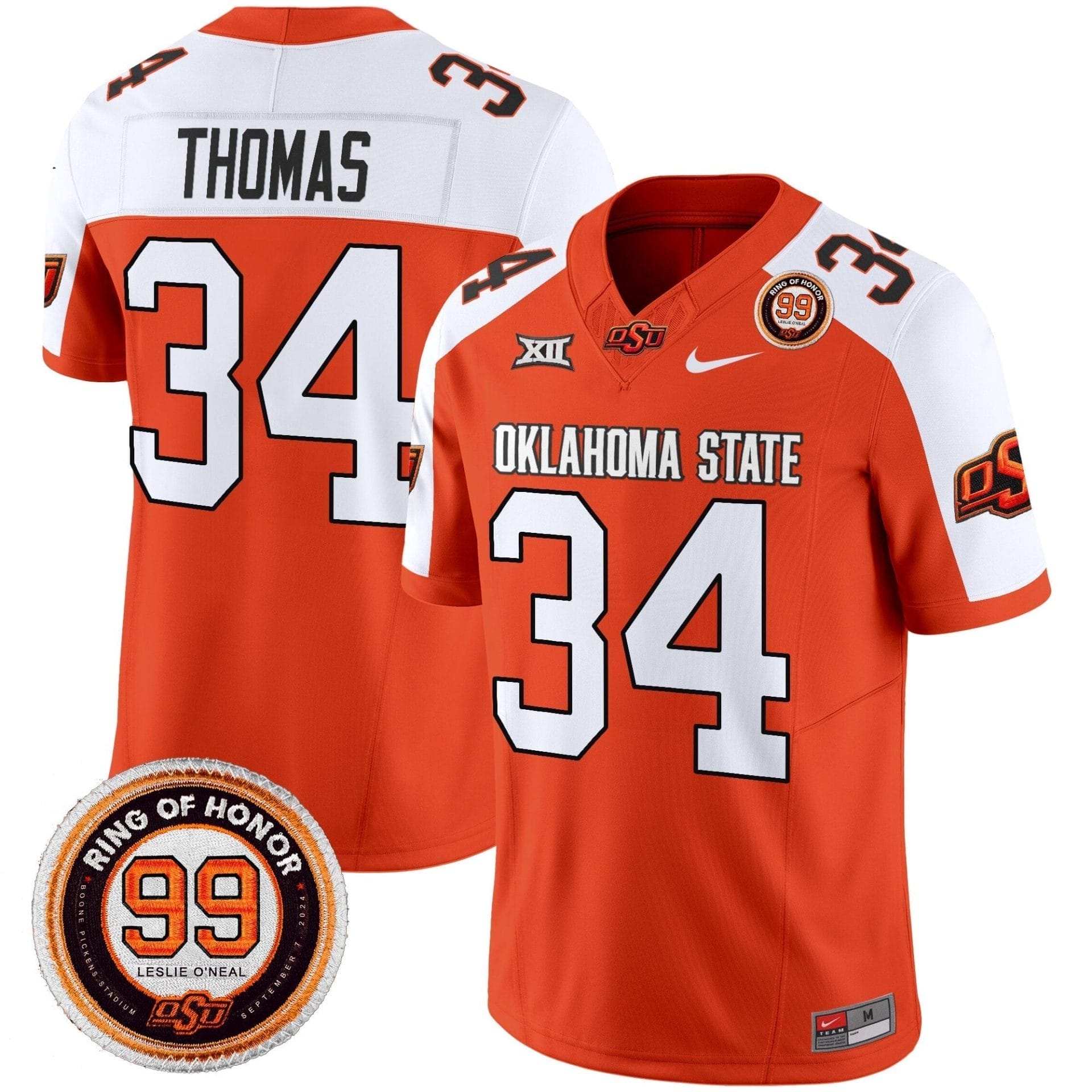 Oklahoma State Cowboys 2025 Vapor Limited Jersey - Leslie O'neal Patch - All Stitched - Image 39