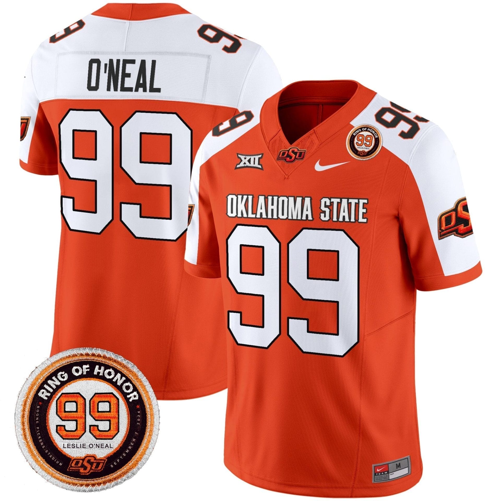 Oklahoma State Cowboys 2025 Vapor Limited Jersey - Leslie O'neal Patch - All Stitched - Image 28