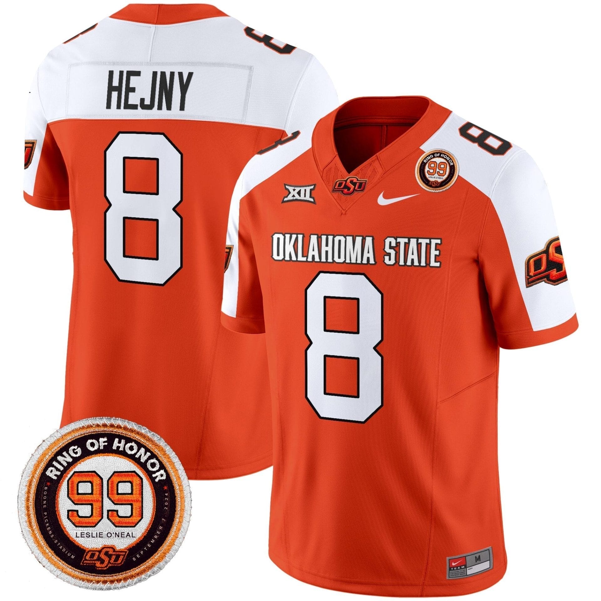 Oklahoma State Cowboys 2025 Vapor Limited Jersey - Leslie O'neal Patch - All Stitched - Image 4