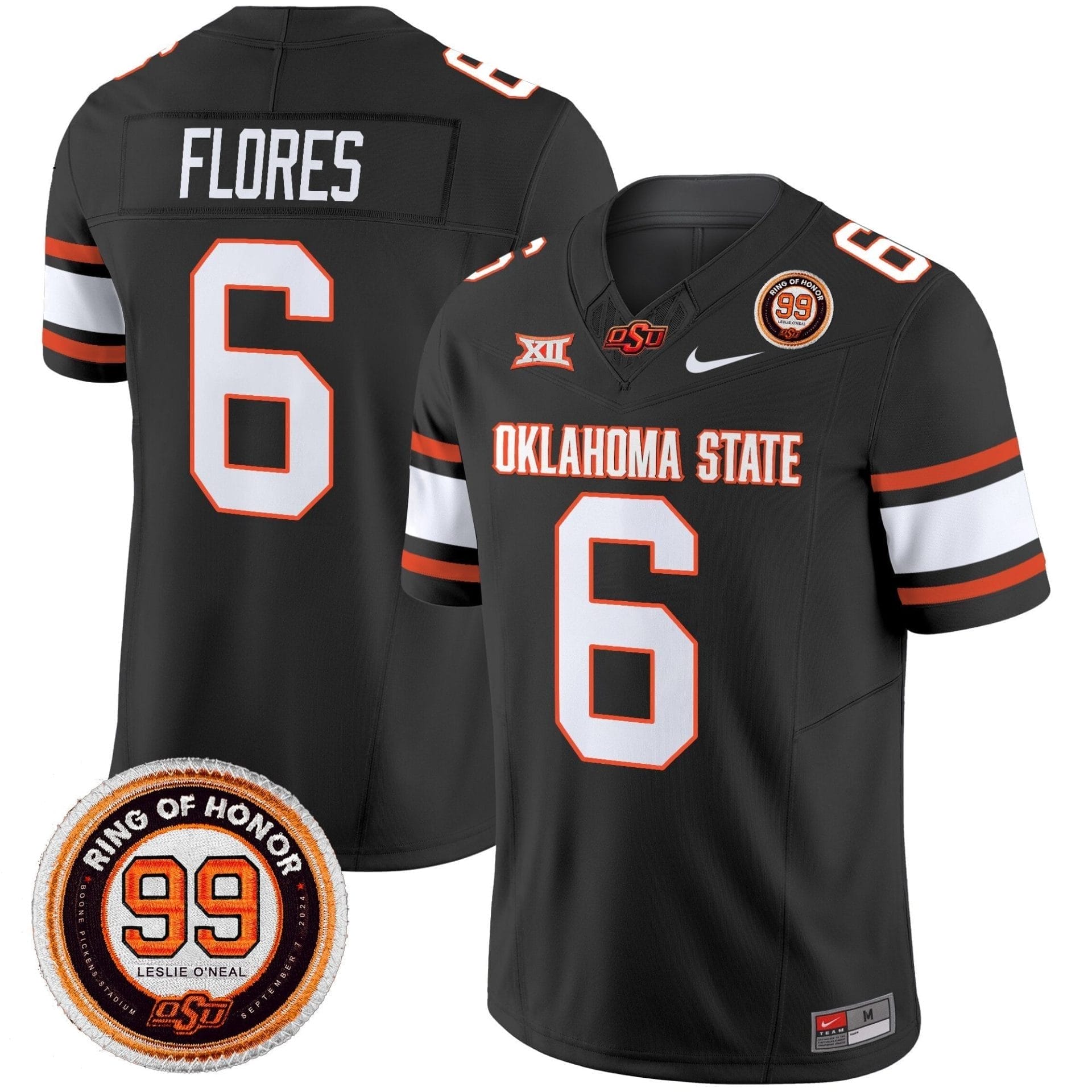 Oklahoma State Cowboys 2025 Vapor Limited Jersey - Leslie O'neal Patch - All Stitched - Image 10