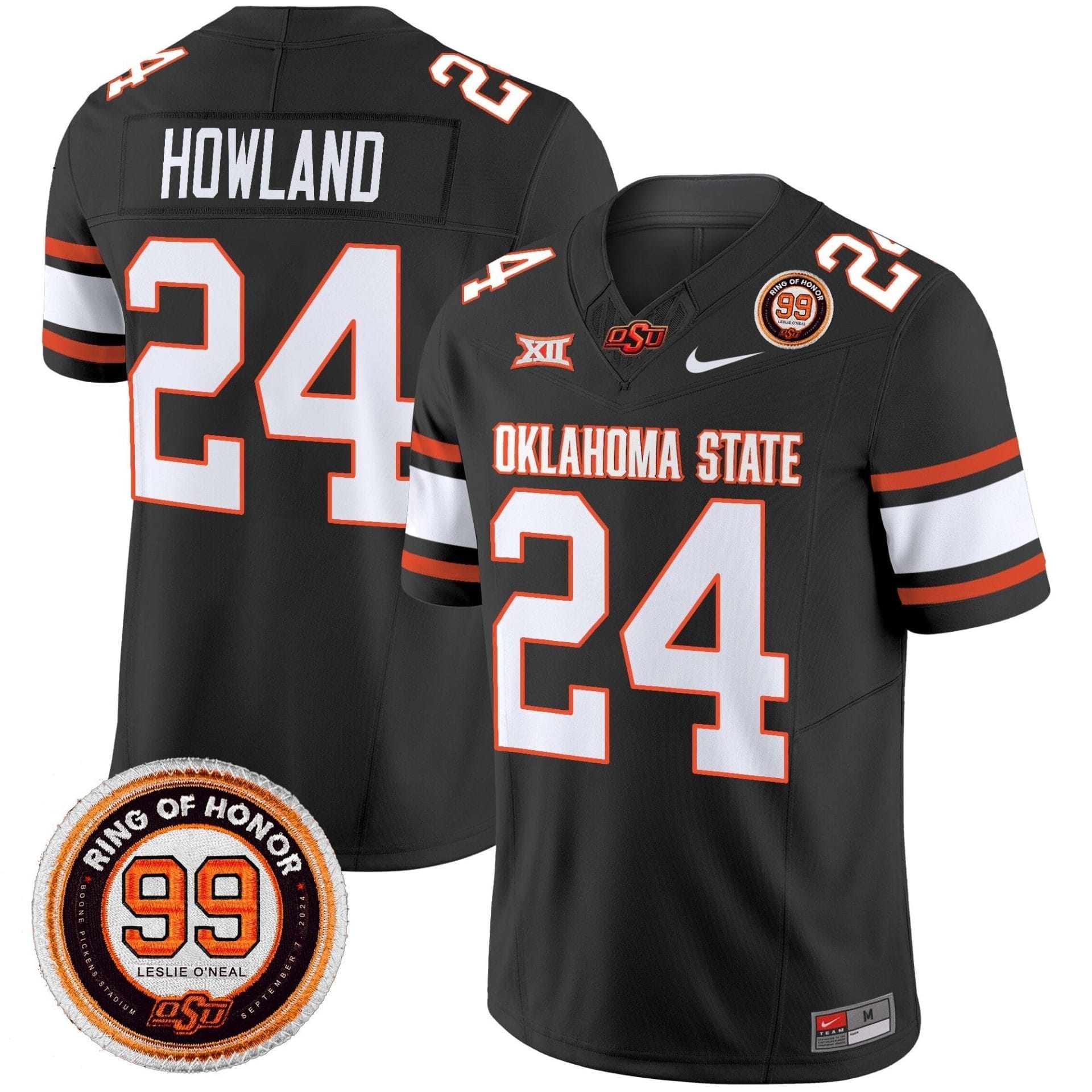Oklahoma State Cowboys 2025 Vapor Limited Jersey - Leslie O'neal Patch - All Stitched - Image 11