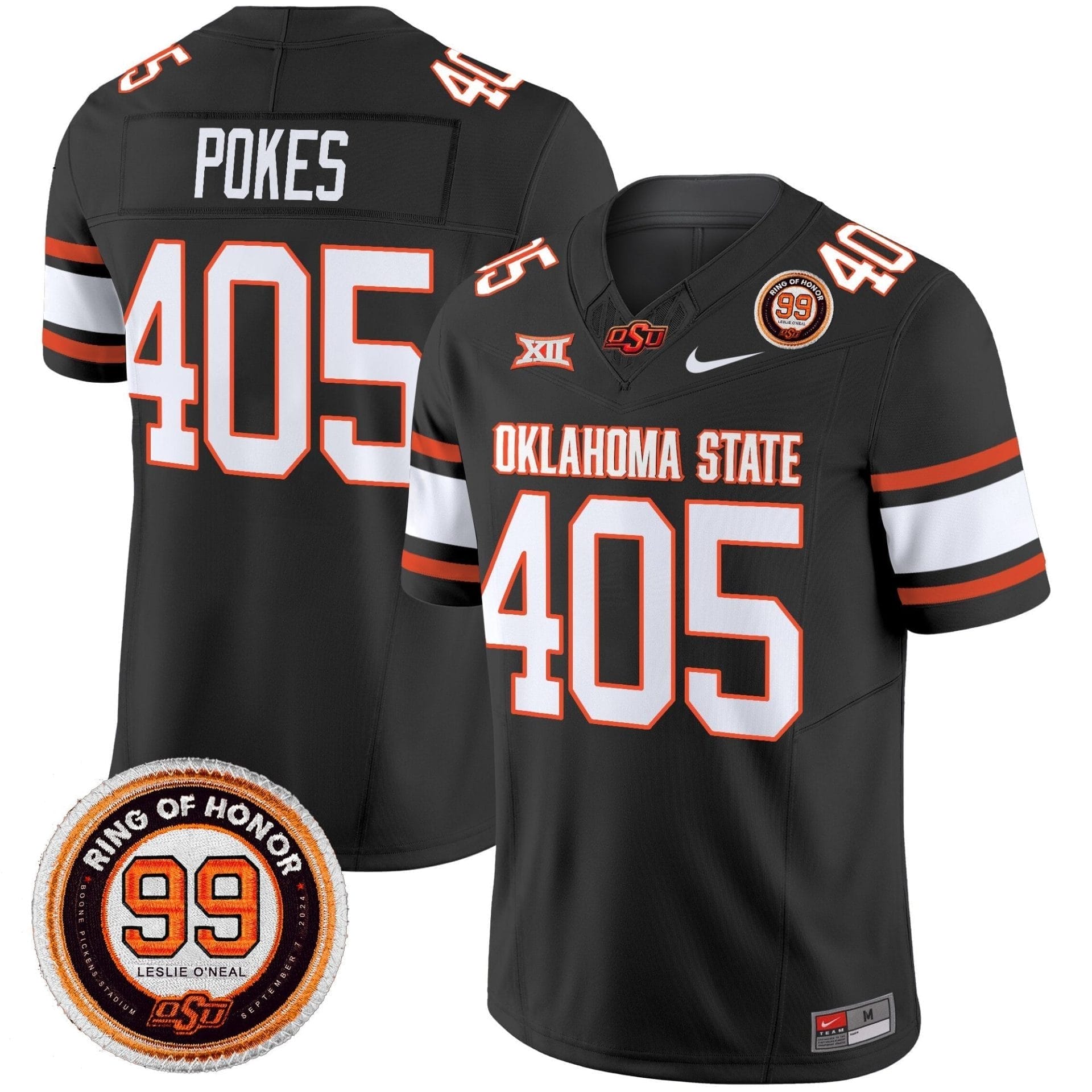 Oklahoma State Cowboys 2025 Vapor Limited Jersey - Leslie O'neal Patch - All Stitched - Image 7