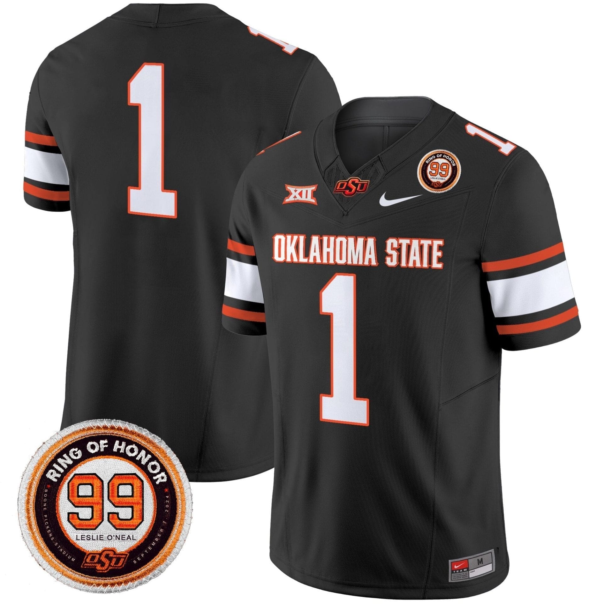Oklahoma State Cowboys 2025 Vapor Limited Jersey - Leslie O'neal Patch - All Stitched - Image 17