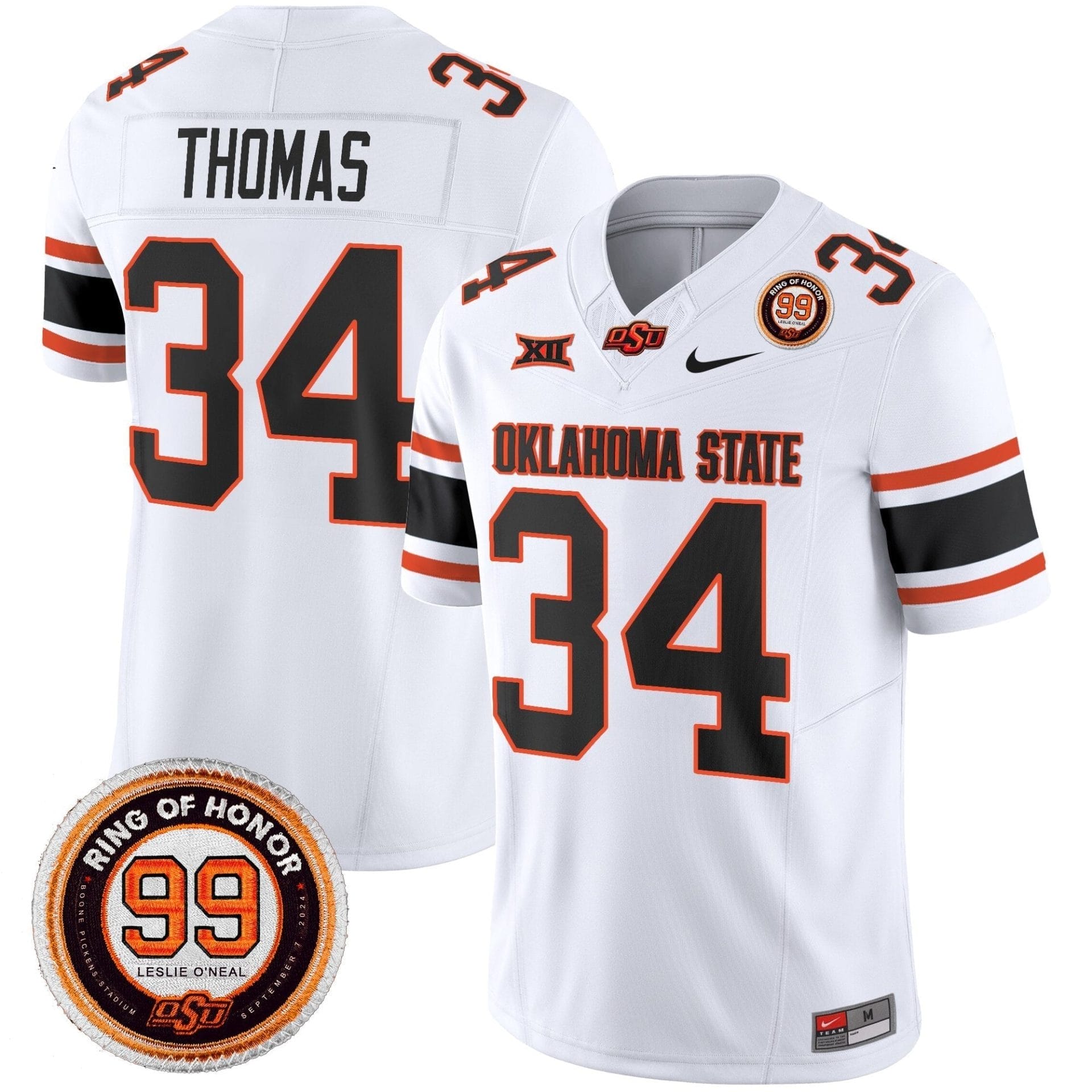 Oklahoma State Cowboys 2025 Vapor Limited Jersey - Leslie O'neal Patch - All Stitched - Image 26