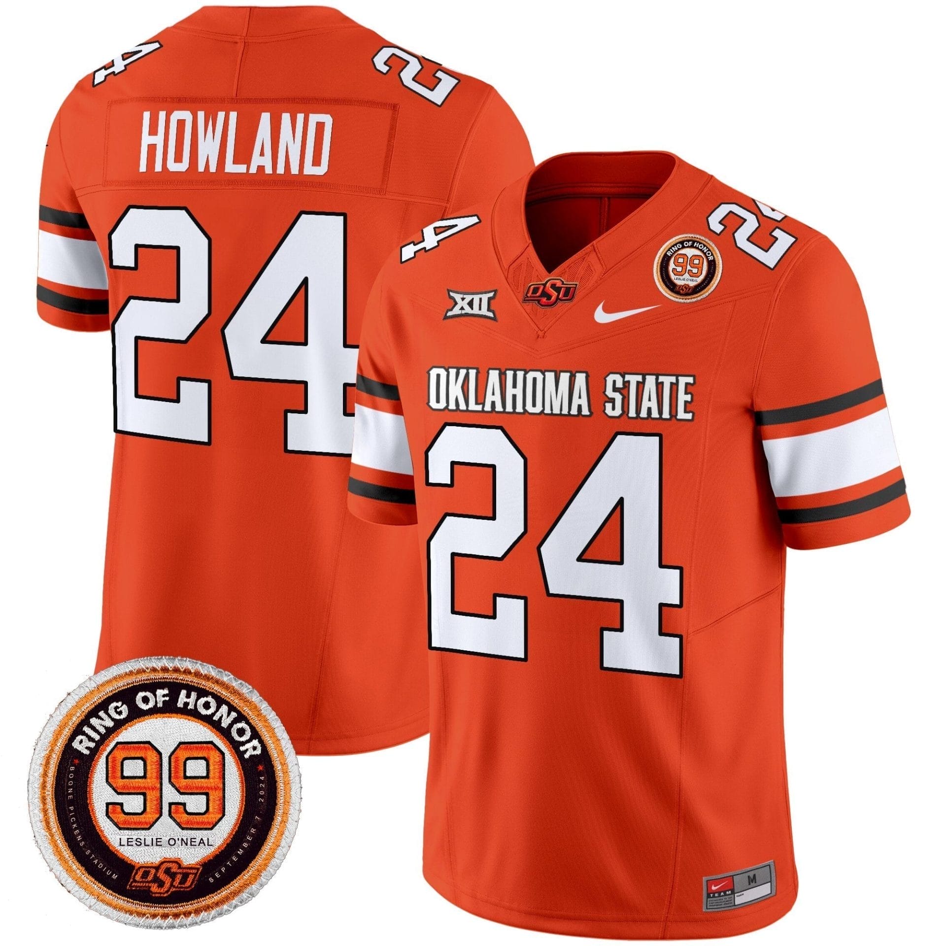 Oklahoma State Cowboys 2025 Vapor Limited Jersey - Leslie O'neal Patch - All Stitched - Image 44