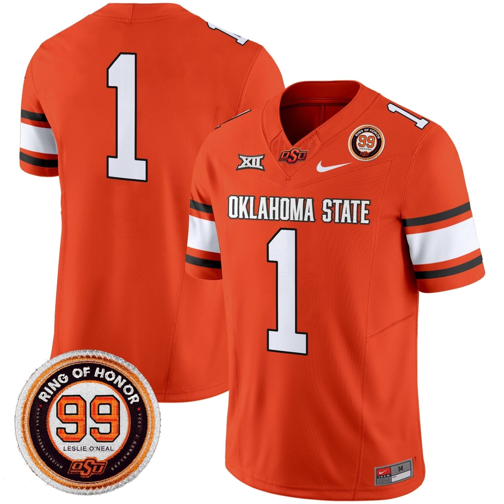 Oklahoma State Cowboys 2025 Vapor Limited Jersey - Leslie O'neal Patch - All Stitched - Image 5