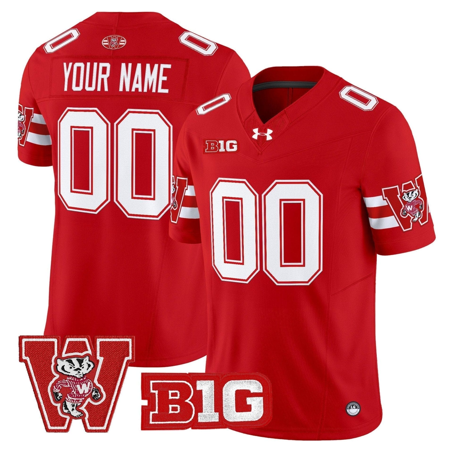 Custom Wisconsin Badgers Jersey Throwback Name, Number 2025 Stitched All Colors