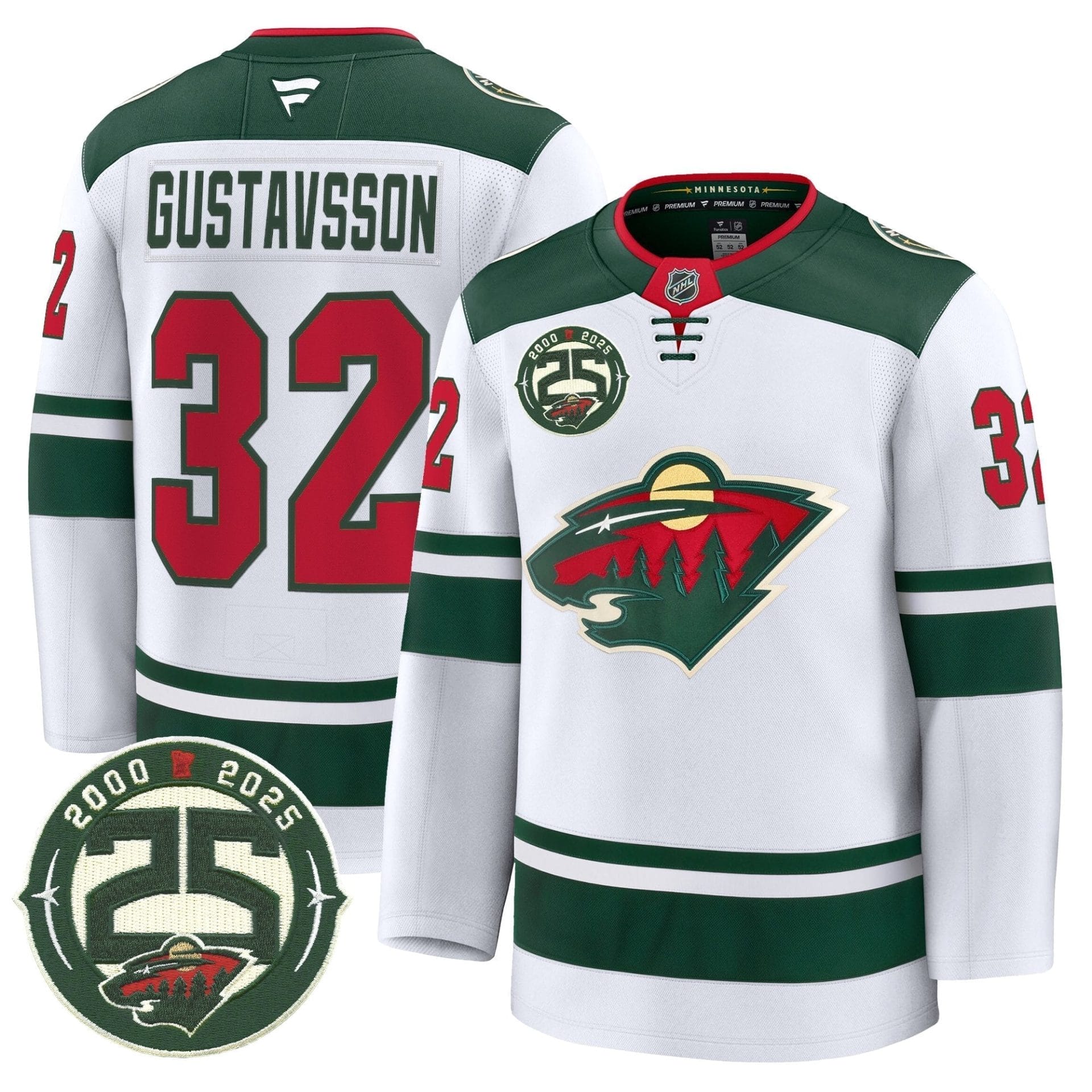 Minnesota Wild 25th Anniversary Patch Premium Jersey - All Stitched - Image 11