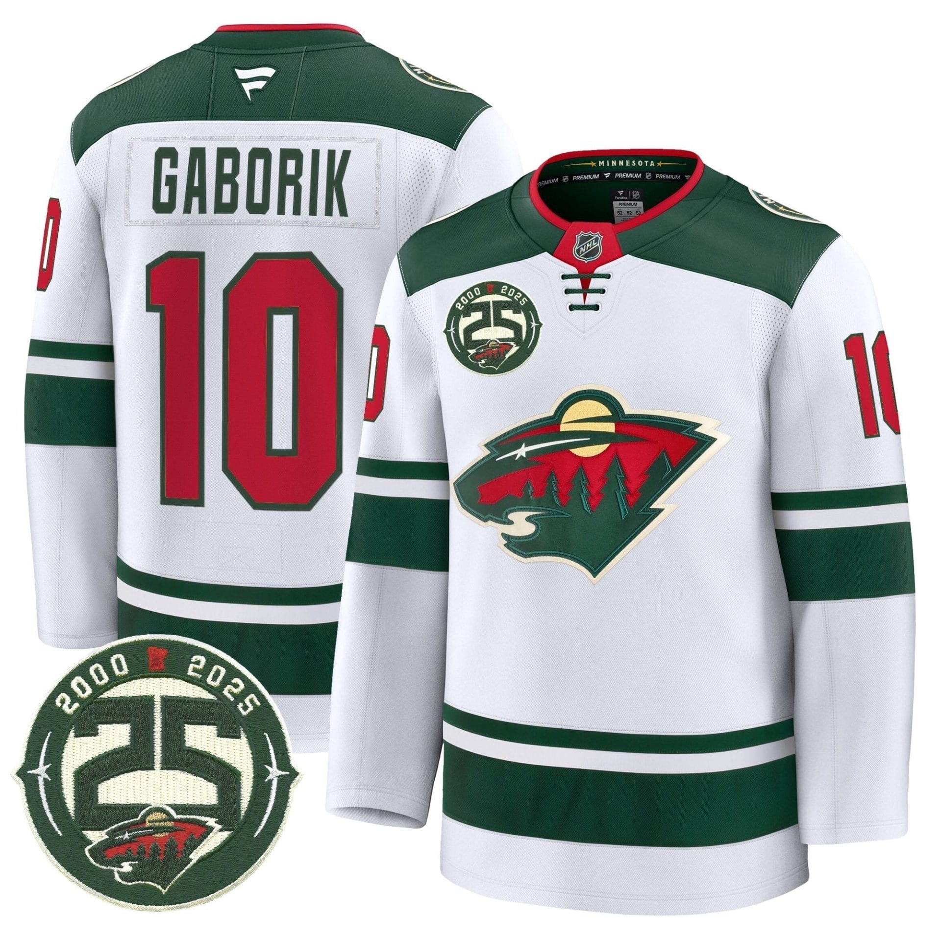 Minnesota Wild 25th Anniversary Patch Premium Jersey - All Stitched - Image 12