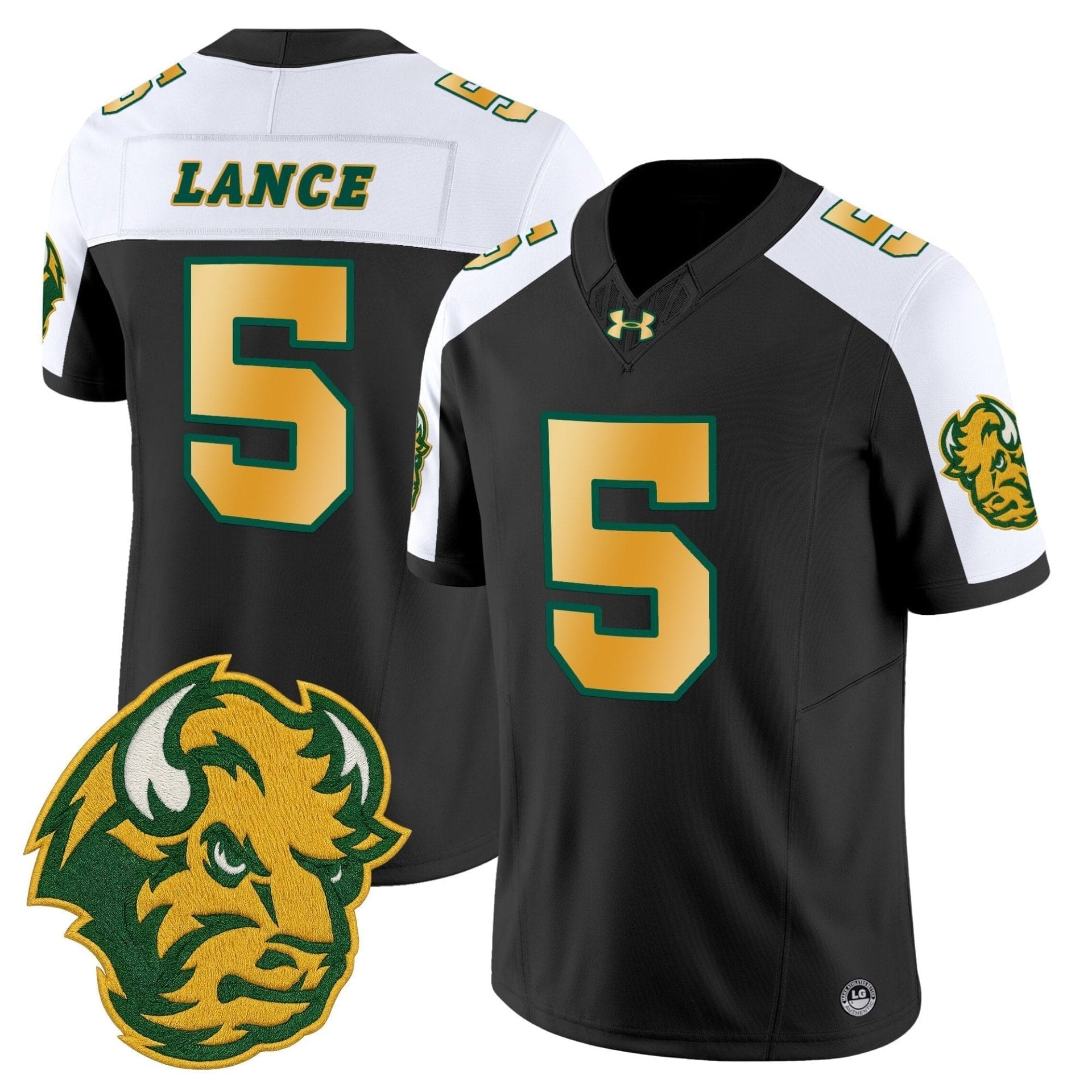 North Dakota State Bison Vapor Limited Jersey - All Stitched - Image 32