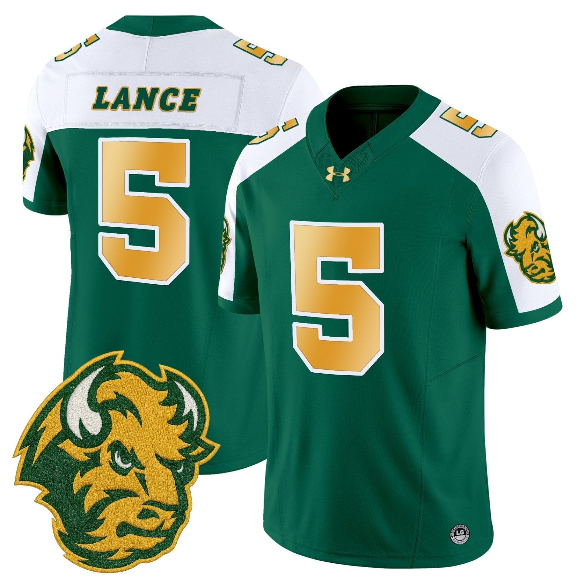 North Dakota State Bison Vapor Limited Jersey - All Stitched - Image 21