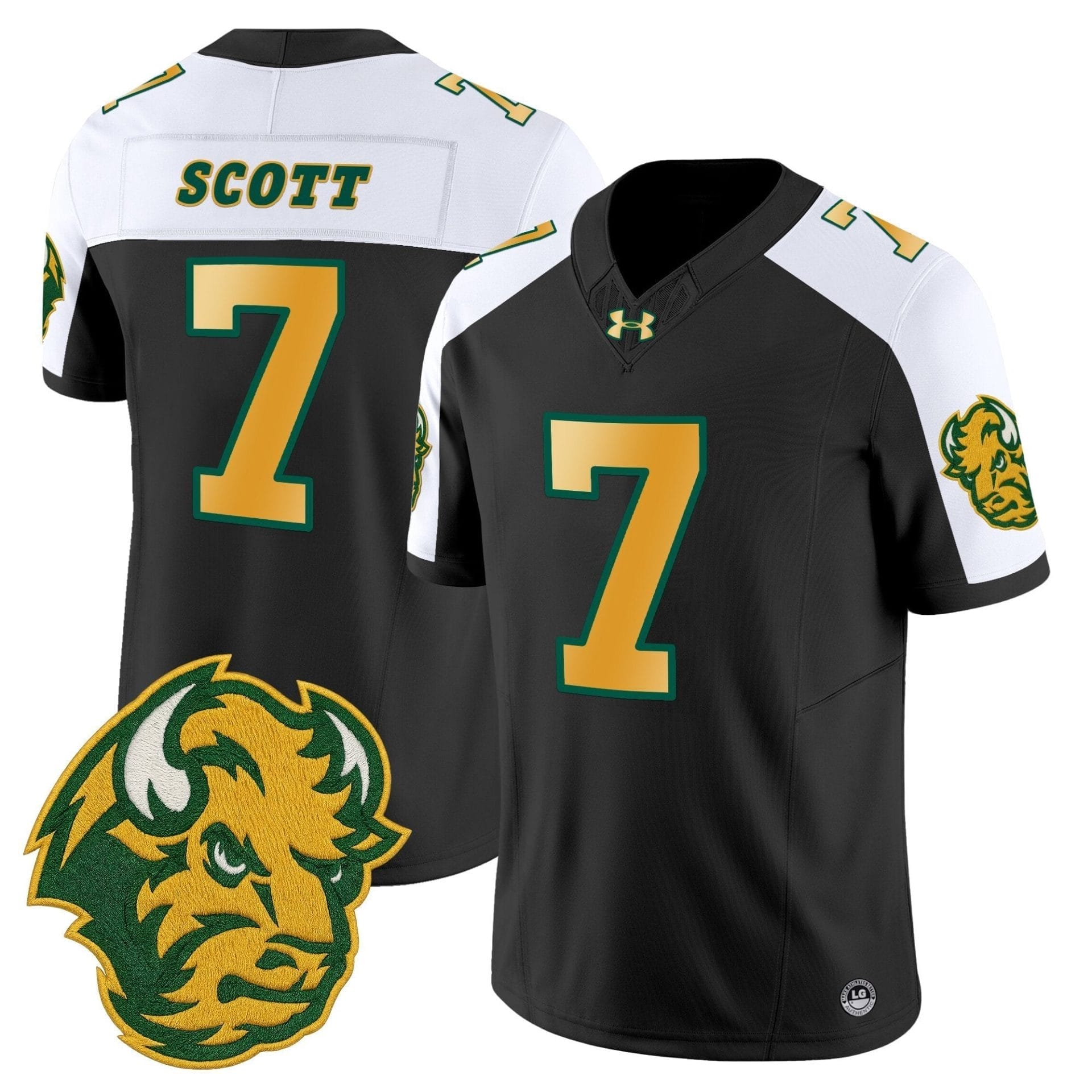 North Dakota State Bison Vapor Limited Jersey - All Stitched - Image 29