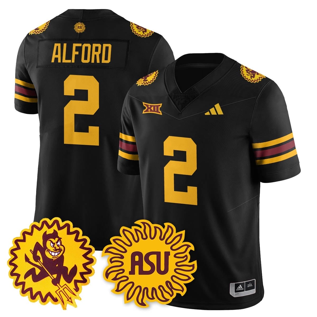 Arizona State Sun Devils 1975 Throwback Uniform - All Stitched - Image 12