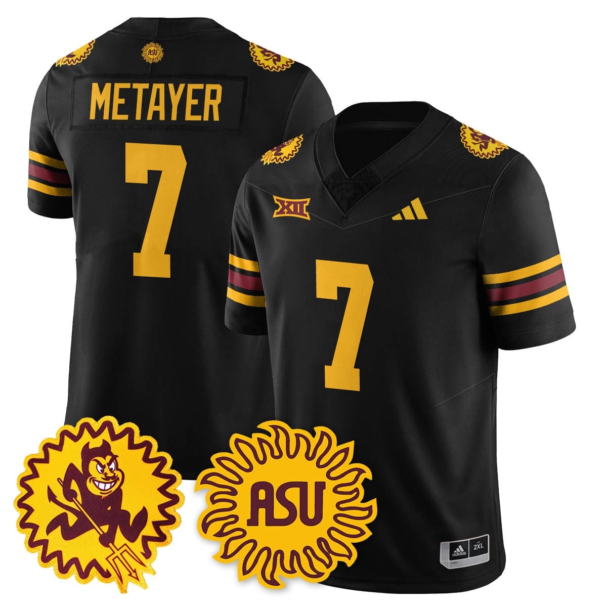 Arizona State Sun Devils 1975 Throwback Uniform - All Stitched - Image 16