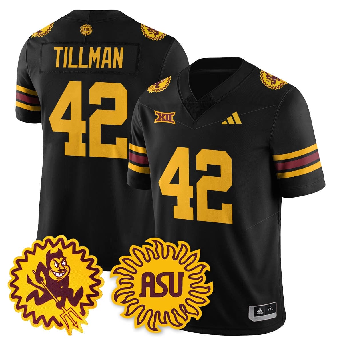 Arizona State Sun Devils 1975 Throwback Uniform - All Stitched - Image 17