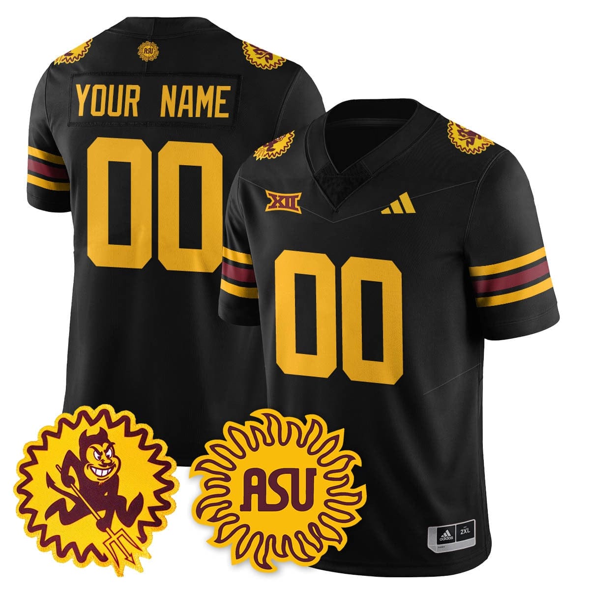 Arizona State Sun Devils 1975 Throwback Uniform - All Stitched - Image 19
