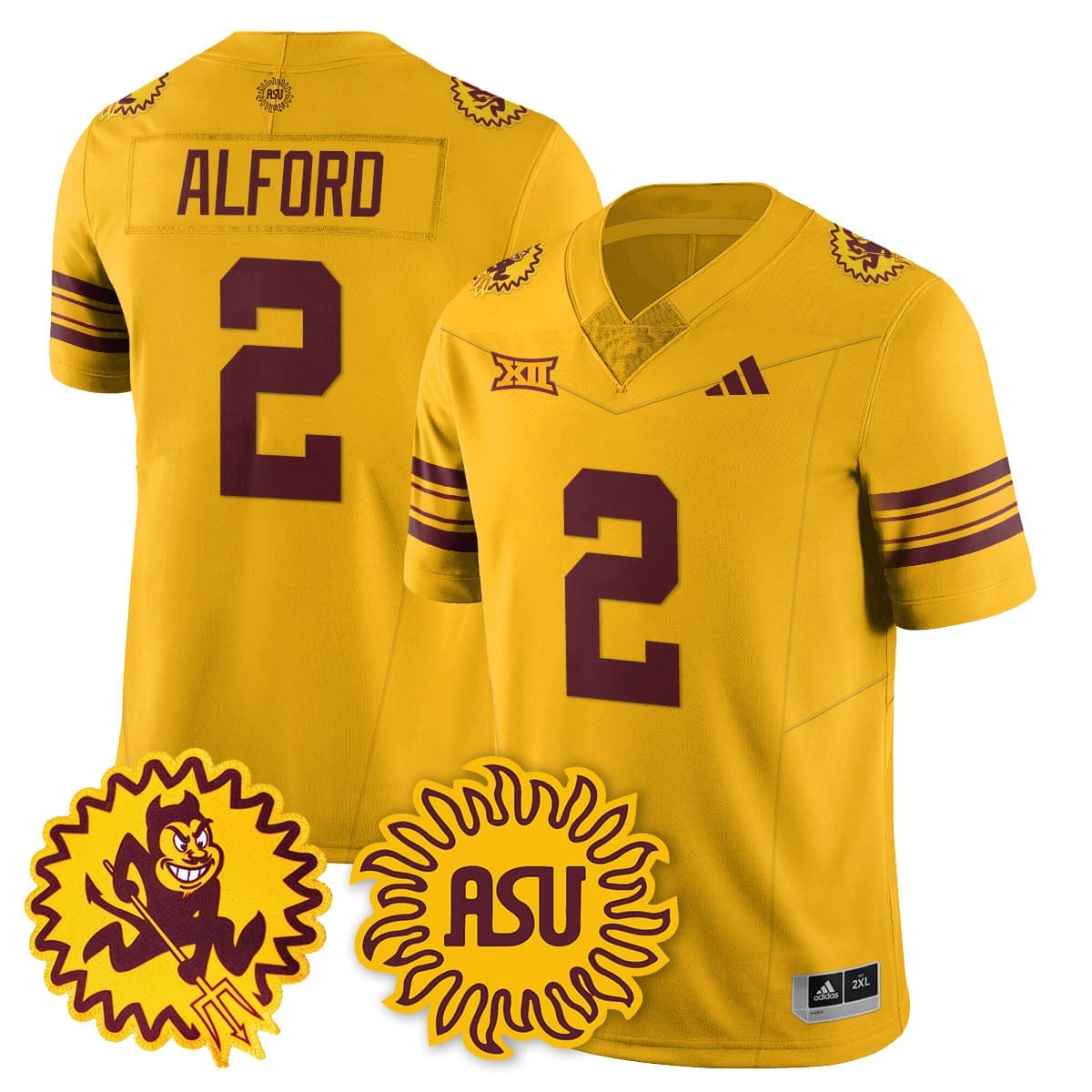 Arizona State Sun Devils 1975 Throwback Uniform - All Stitched - Image 20