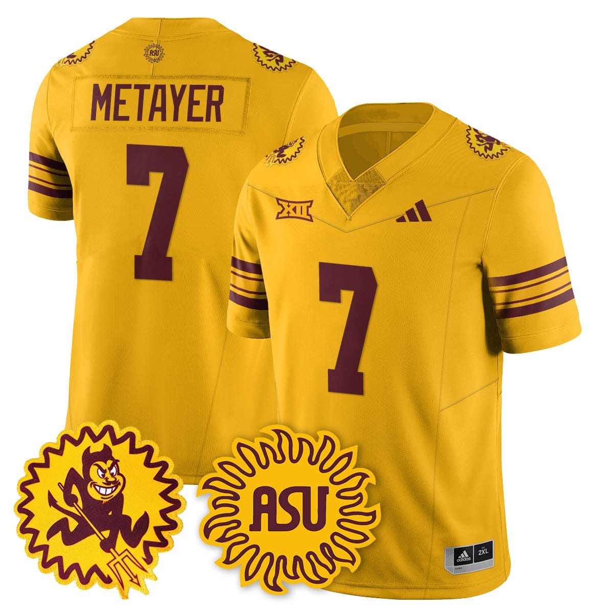Arizona State Sun Devils 1975 Throwback Uniform - All Stitched - Image 23