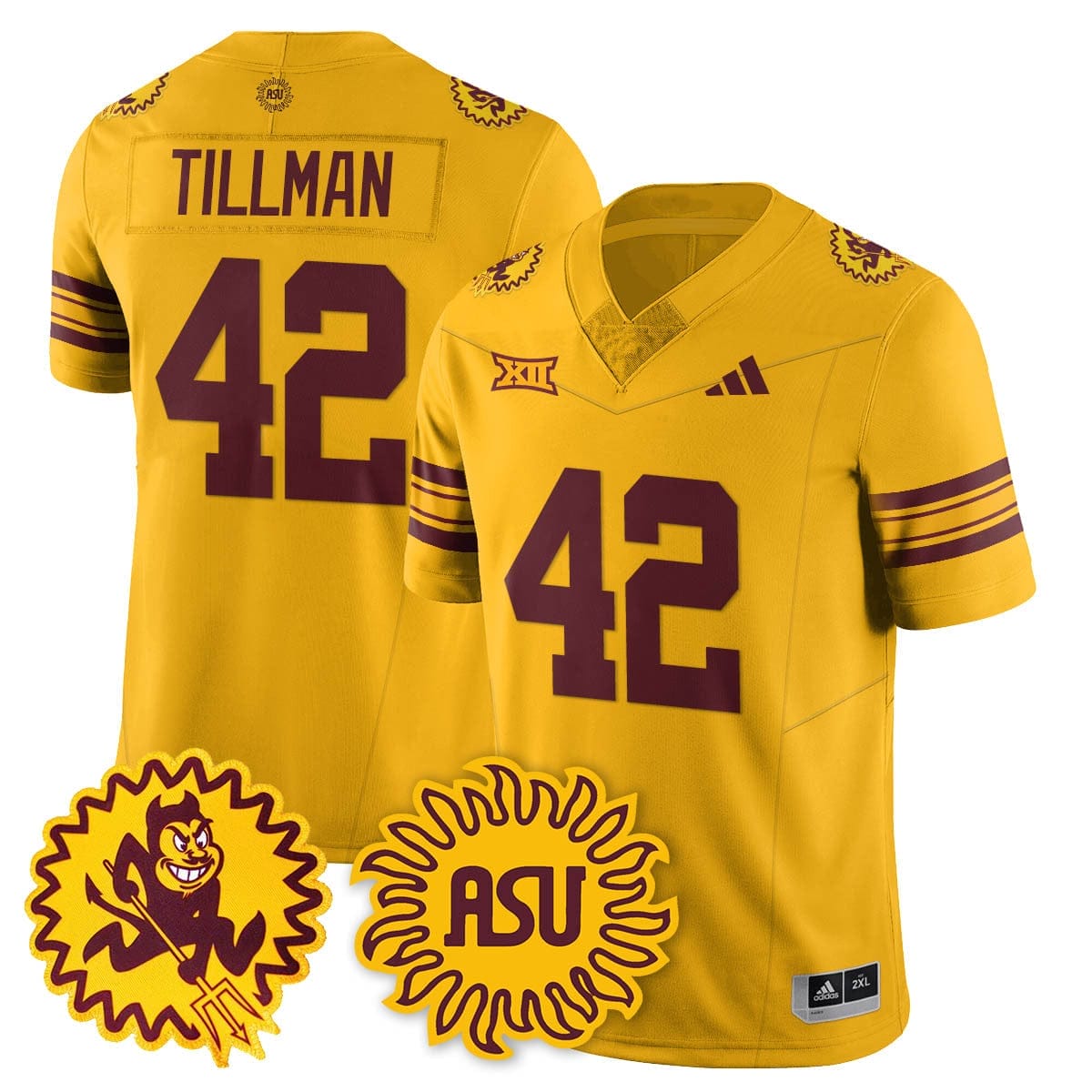 Arizona State Sun Devils 1975 Throwback Uniform - All Stitched - Image 24
