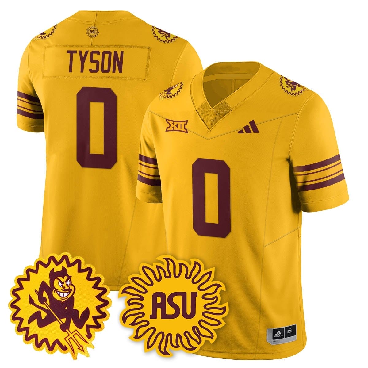Arizona State Sun Devils 1975 Throwback Uniform - All Stitched - Image 25