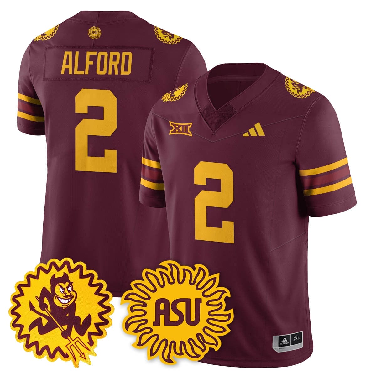 Arizona State Sun Devils 1975 Throwback Uniform - All Stitched - Image 27