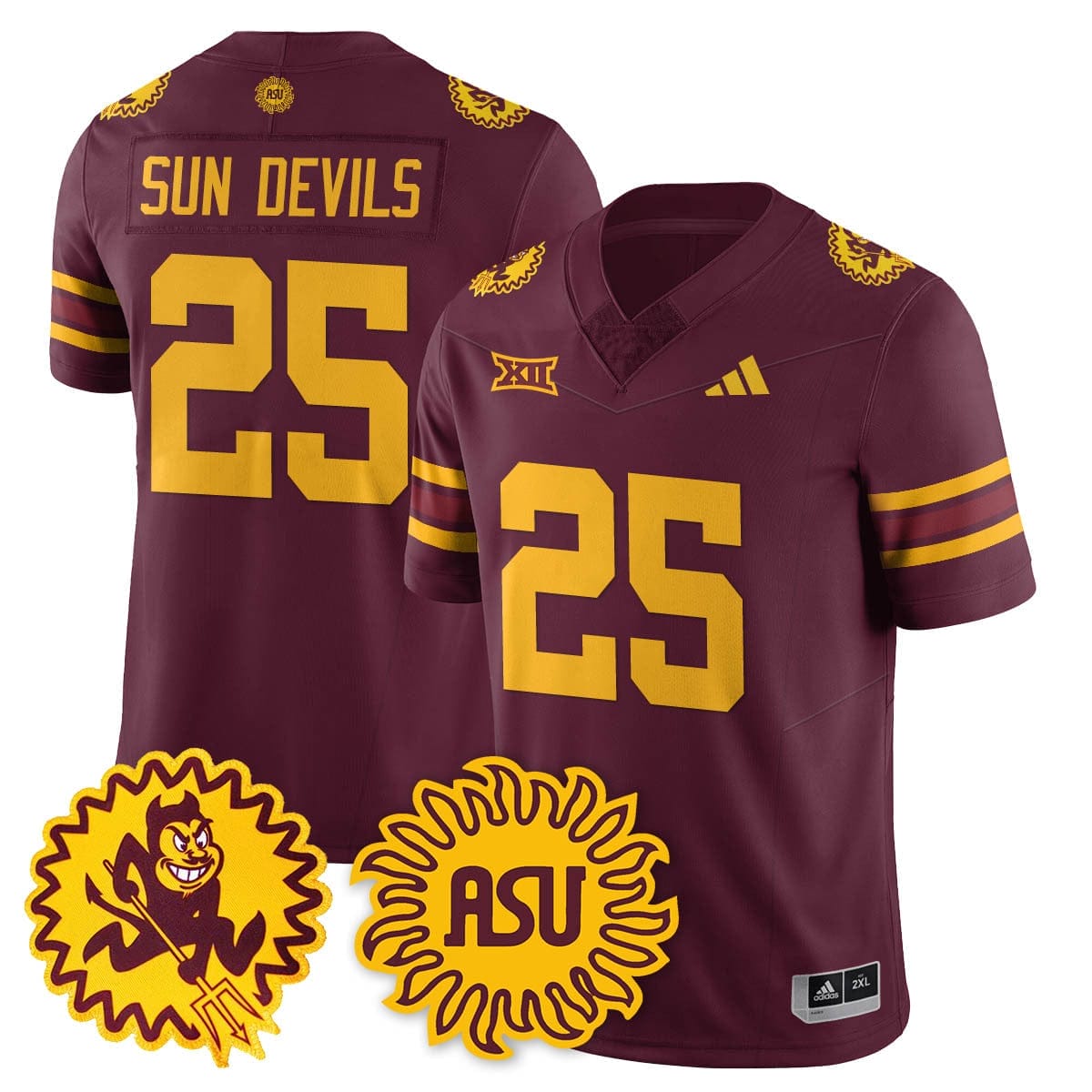 Arizona State Sun Devils 1975 Throwback Uniform - All Stitched - Image 28