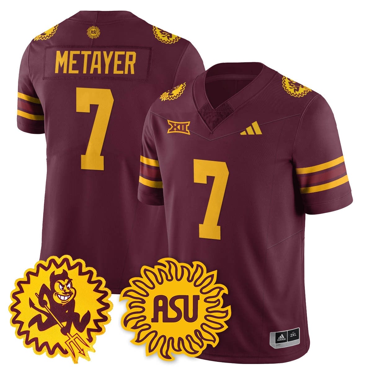 Arizona State Sun Devils 1975 Throwback Uniform - All Stitched - Image 3