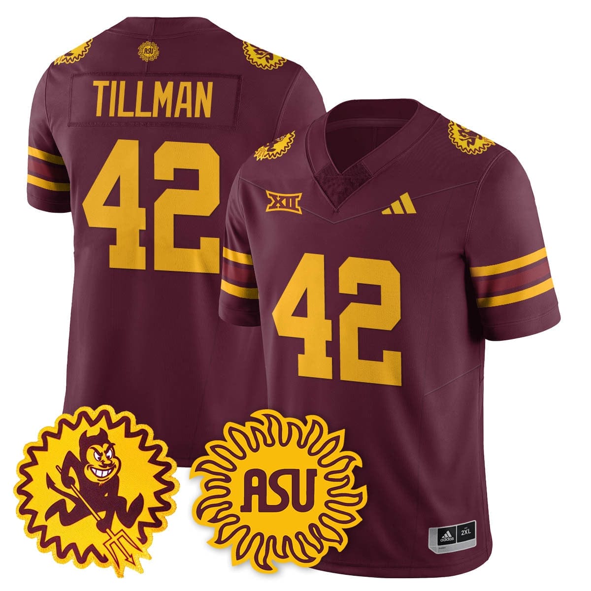 Arizona State Sun Devils 1975 Throwback Uniform - All Stitched - Image 4