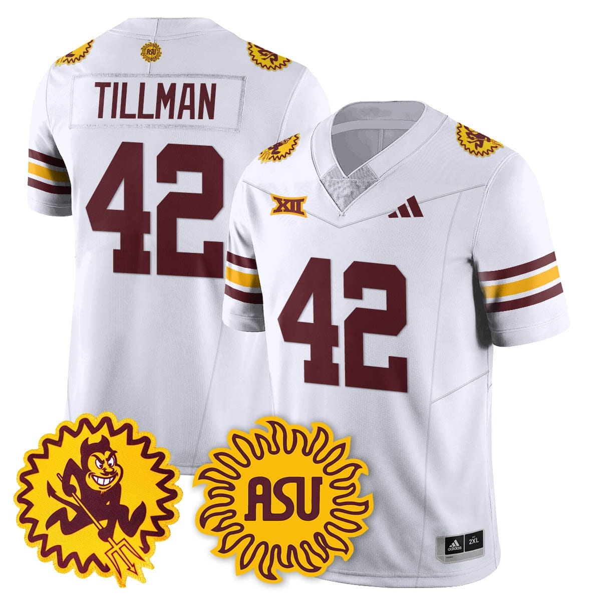 Arizona State Sun Devils 1975 Throwback Uniform - All Stitched - Image 11