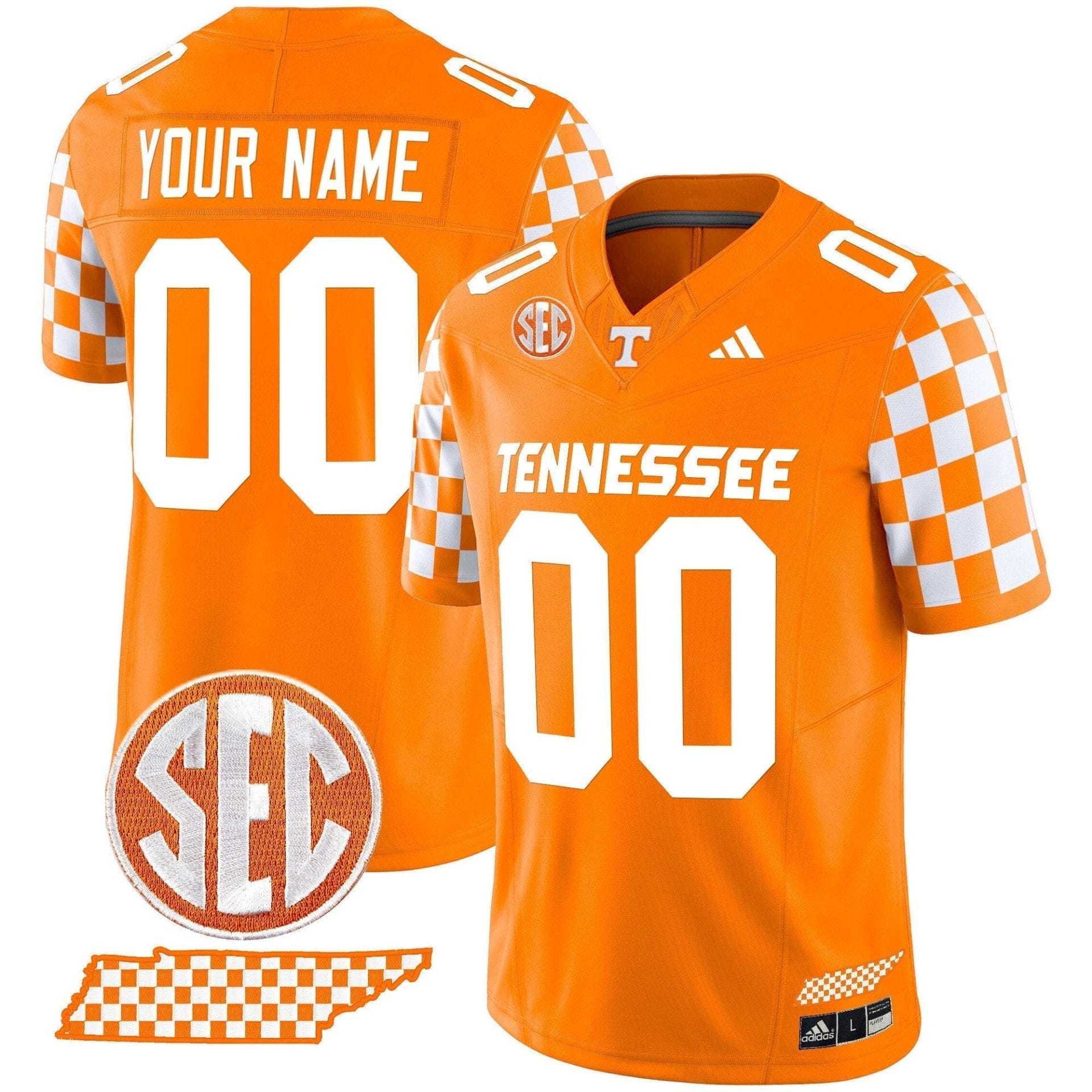 Tennessee Volunteers 'Rebrand 2026' Checkerboard Vapor Limited Custom Jersey - All Stitched - Image 3