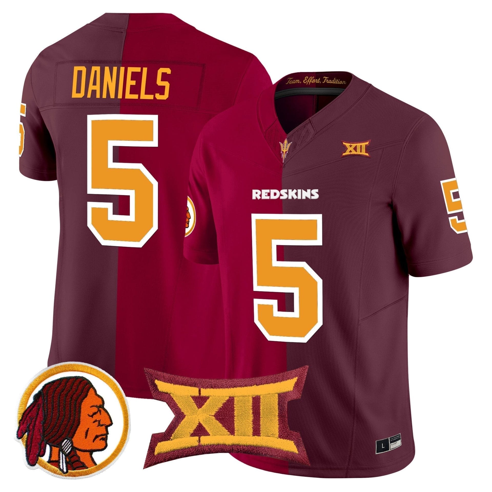 Jayden Daniels Split Vapor Limited Jersey - All Stitched - Image 2