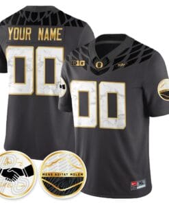 Alternative view of Custom Oregon Ducks 2025 "Shoe Duck" Jersey - All Stitched